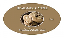 Fresh Baked Candle Label Small Oval