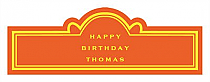 Simple Border Birthday Billboard Cigar Band Labels