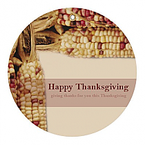 Just Corn Thanksgiving Circle Hang Tag 2X2