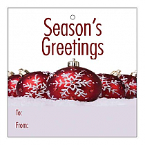 Square Group Ornaments Christmas To From Hang Tag