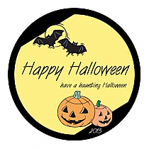 Corner Clipart Circle Halloween Coasters 3.5x3.5