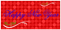 Happy New Year Horizontal Small Rectangle Labels 2.5x1.25