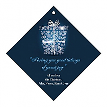 Diamond Big Present Ribbon Christmas Hang Tag