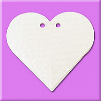 Embossed Heart Favor Boxes White Quilt