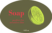 Calm Small Oval Bath Body Label