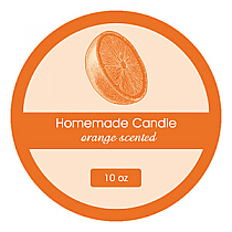 Orange Zest Big Candle Round Labels