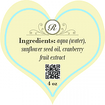 Tranquil Text Heart Bath Body Labels