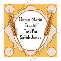 Wheat Large Square Food & Craft Label