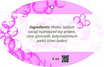 Bubbles Oval Bath Body Favor Tag