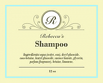 Tranquil Personalized Big Square Bath Body Label