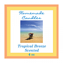 Tropical Breeze Small Square Candle Labels