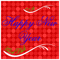 Happy New Year Square Labels 2x2