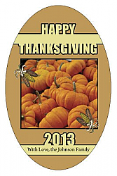 Corn Thanksgiving Vertical Oval Labels 2.25x3.5