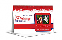 Christmas Card w-Envelope 7.875" x 5.50" Frosty Snowman design 1 Family Style