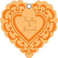 Monarch Heart Wedding Favor Tags