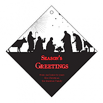 Diamond Scene Nativity Christmas Hang Tag