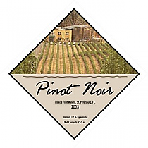 Florida  Diamond Wine Label 2x2