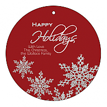 Circle Snowflakes Christmas Hang Tag