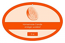 Orange Candle Hang Tag Oval