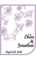 Modern Large Soft Lilac Wedding Labels