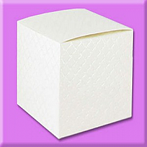 Italian Embossed Papers Tuck Top Boxes White - Quilt