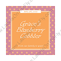 Custom Polka Dot Square Food & Craft Label