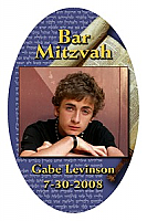 Torah Vertical Oval Bat Mitzvah Label