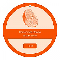 Orange Big Candle Round Hang Tag