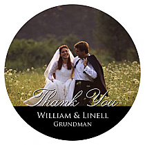 Big Circle Special Occasion Photo Labels With Text