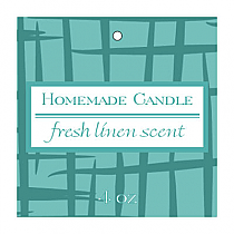 Fresh Linen Small Square Candle Hang Tag