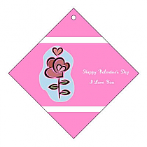 Top and Bottom Valentine Diamont Favor Tag 2x2