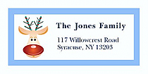 Funny Reindeer Christmas Address Labels 2" x .875" 