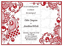 Modern Small Invite Wedding Puzzle