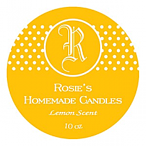 Regal Big Candle Round Labels