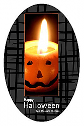 Side Halloween Vertical Oval Labels