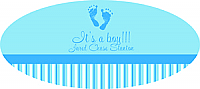 Footprints Baby Big Oval Baby Labels