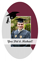 Pride Vertical Oval Graduation Labels