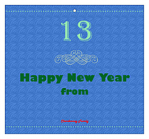 New Year Family Big Square Hang Tag 3.5x3.25