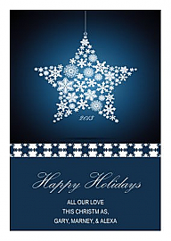 Vertical Rectangle Large Star Christmas Labels