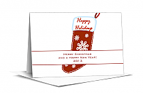 Holiday Snowflake Stocking Card w-Envelope 7.875" x 5.50" business style