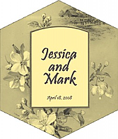 Realism Large Square Wedding Labels