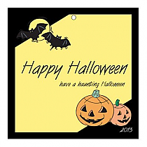 Corner Clipart Halloween Square Favor Tag 2x2