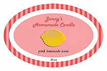 Happy-70s Candle Label Oval