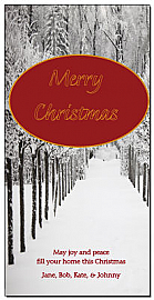 Snowy Christmas Pathway Cards  4" x 8" w-envelope