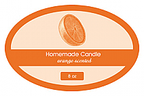 Orange Zest Candle Label Oval