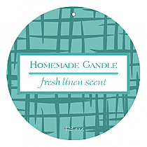 Fresh Linen Big Candle Round Hang Tag