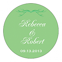 Honeymoon Waves Circle Wedding Coaster