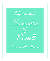 Classical Vertical Big Rectangle Wedding Labels