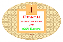 Peach Canning Hang Tag Oval 2.25x3.5