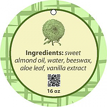 Soothing Text Circel Bath Body Favor Tags